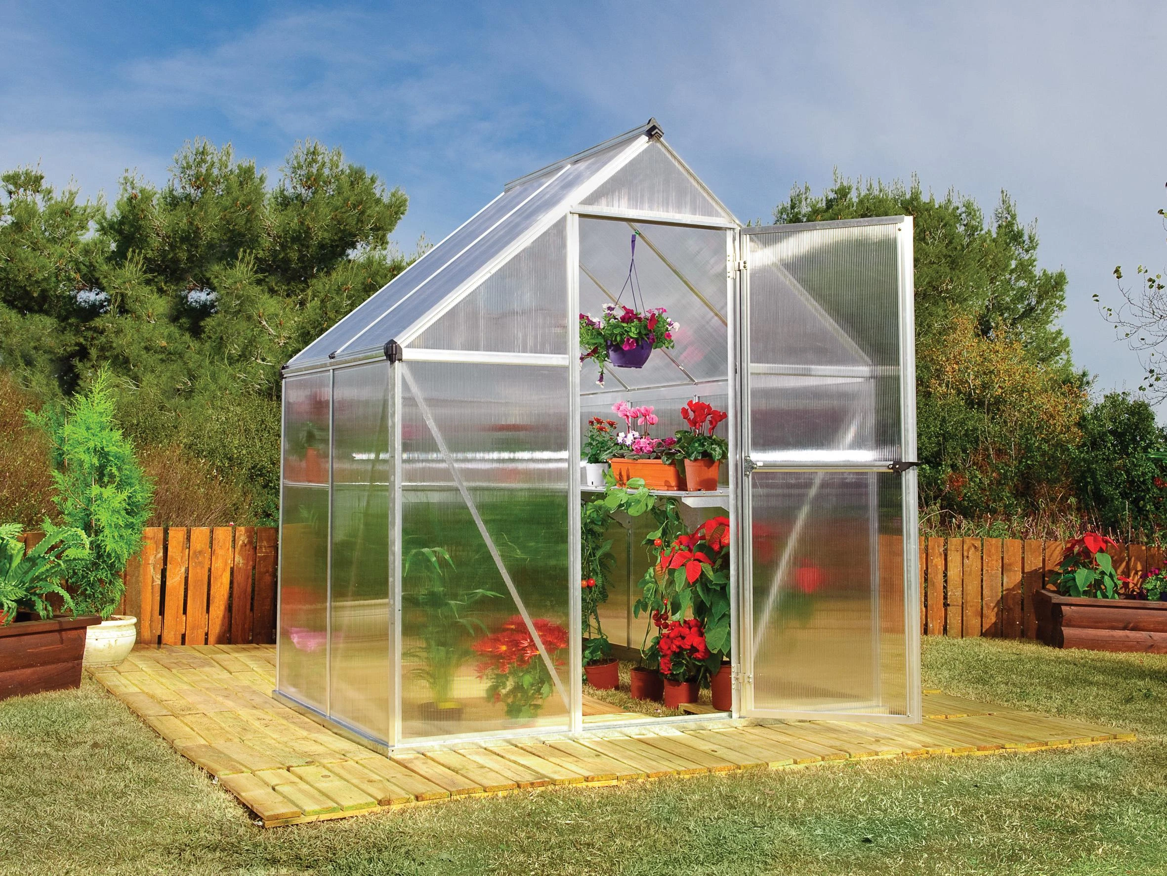 Palram Canopia Tuinkas Mythos 185 x 125 cm Zilver - Afbeelding 5